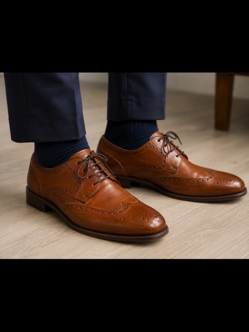Nunn Bush Brown Leather Wingtip Brogue Oxford Dress Shoes Men’s Size 10